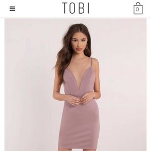 Tobi Sadie Dark Rose Bodycon Dress